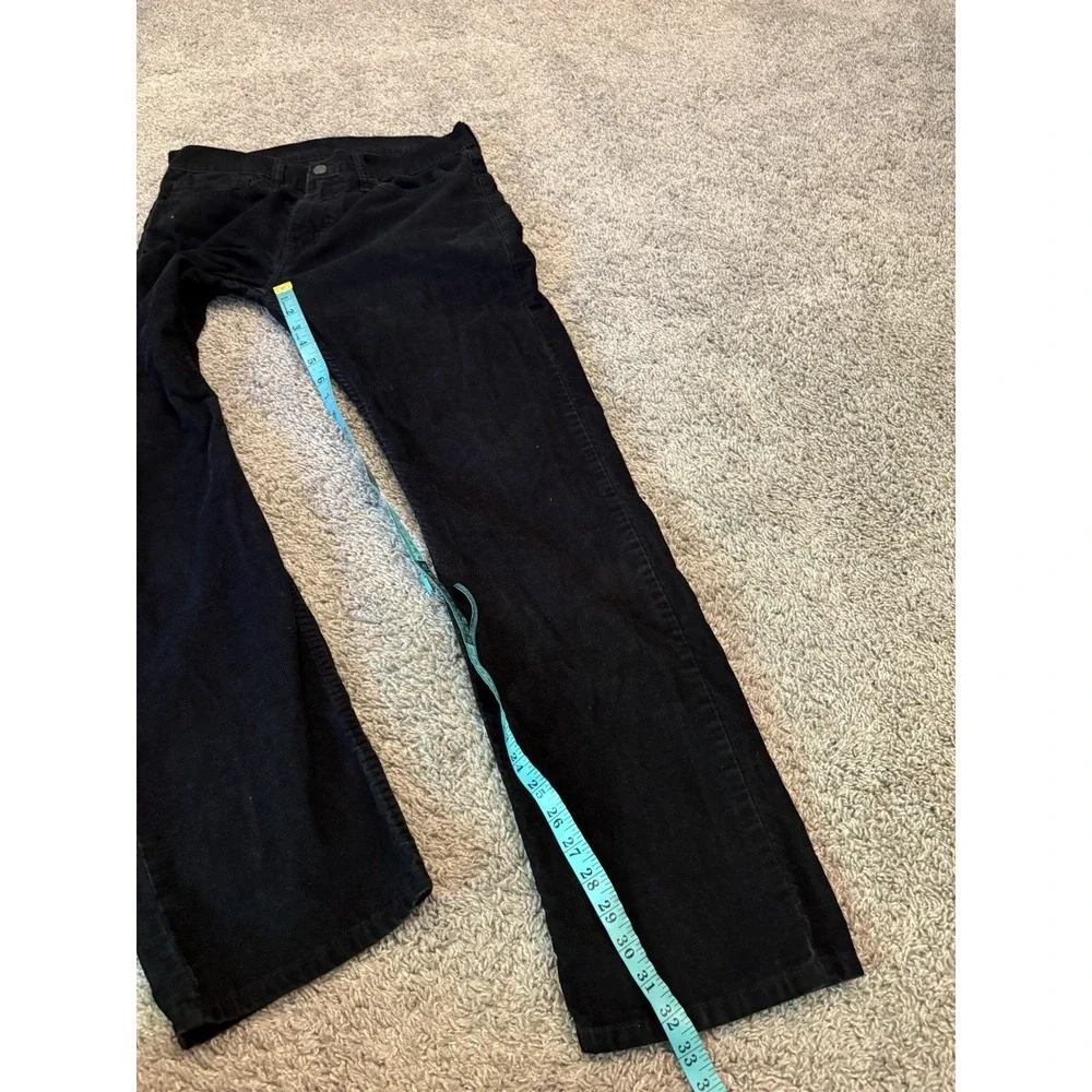 Levis 514 Corduroy Pants Ribbed Mens 31x32 Black White Tab Cotton Blend Rare